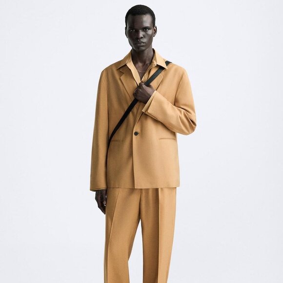 ZARA MENS SLIM FIT SUIT TROUSERS SIZE 38 USA 30 - Picture 1 of 9